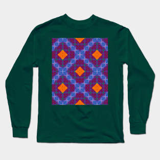 Colorful Diamond Pattern Long Sleeve T-Shirt